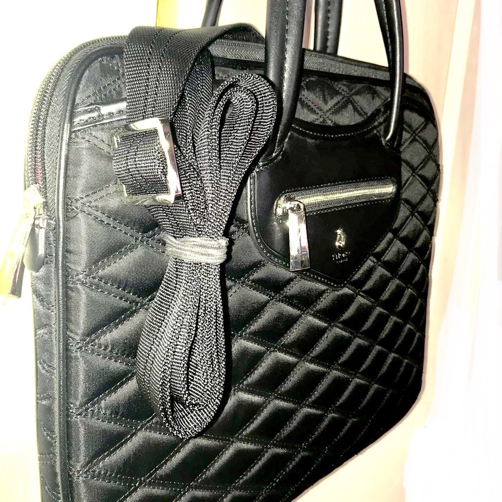 Knomo London NEW Slim Quilted Laptop Briefcase